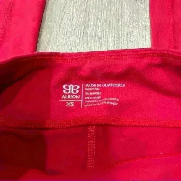 Albion Go Long Bright Red Athletic Gym Workout Leggings Women’s Size X-Small - Picture 4 of 7